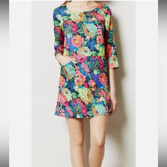 ANTHROPOLOGY HD in Paris Colorful Abstract Dress - Picture 9 of 13